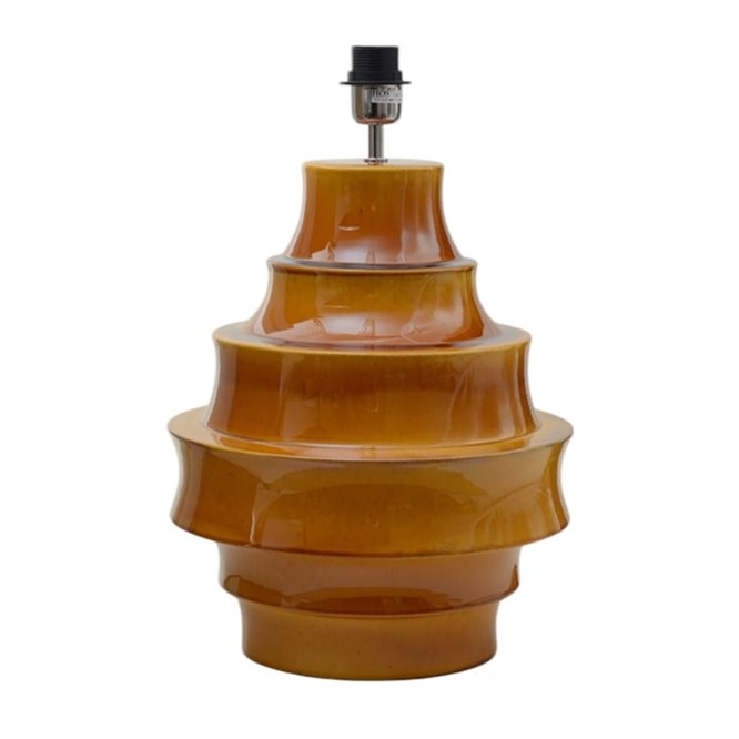 Duża pomarańczowa lampa stołowa ceramiczna modern retro Trinity - podstawa